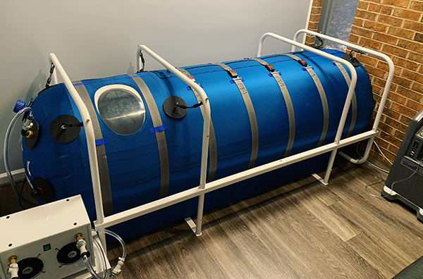 hyperbaric oxygen therapy pod closed